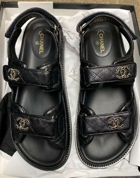 chanel sandal dupe|faux chanel suspenders.